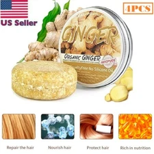 4× Ginger Hair Regrowth Shampoo Bar Rosemary Oil Hair Growth Soap Anti Hair Loss