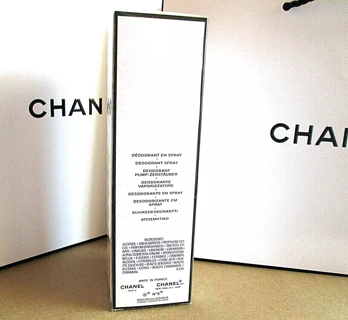 CHANEL No 5 THE DEODORANT SPRAY 100 ML 3.4 OZ NEW SEALED BOX DISCONTINUED  NIB