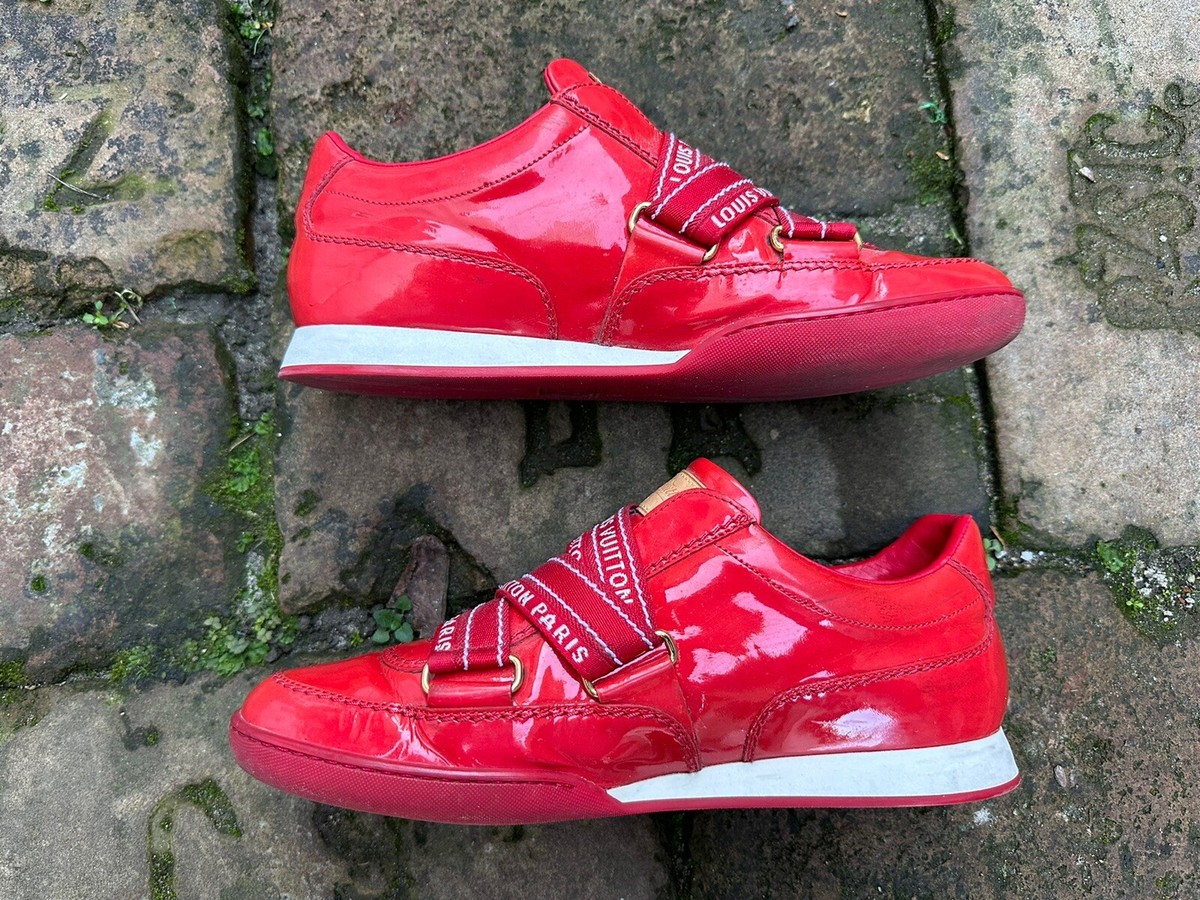 ?Louis Vuitton?(LI0048) Red Patent Leather Sneakers Trainers U.S 
