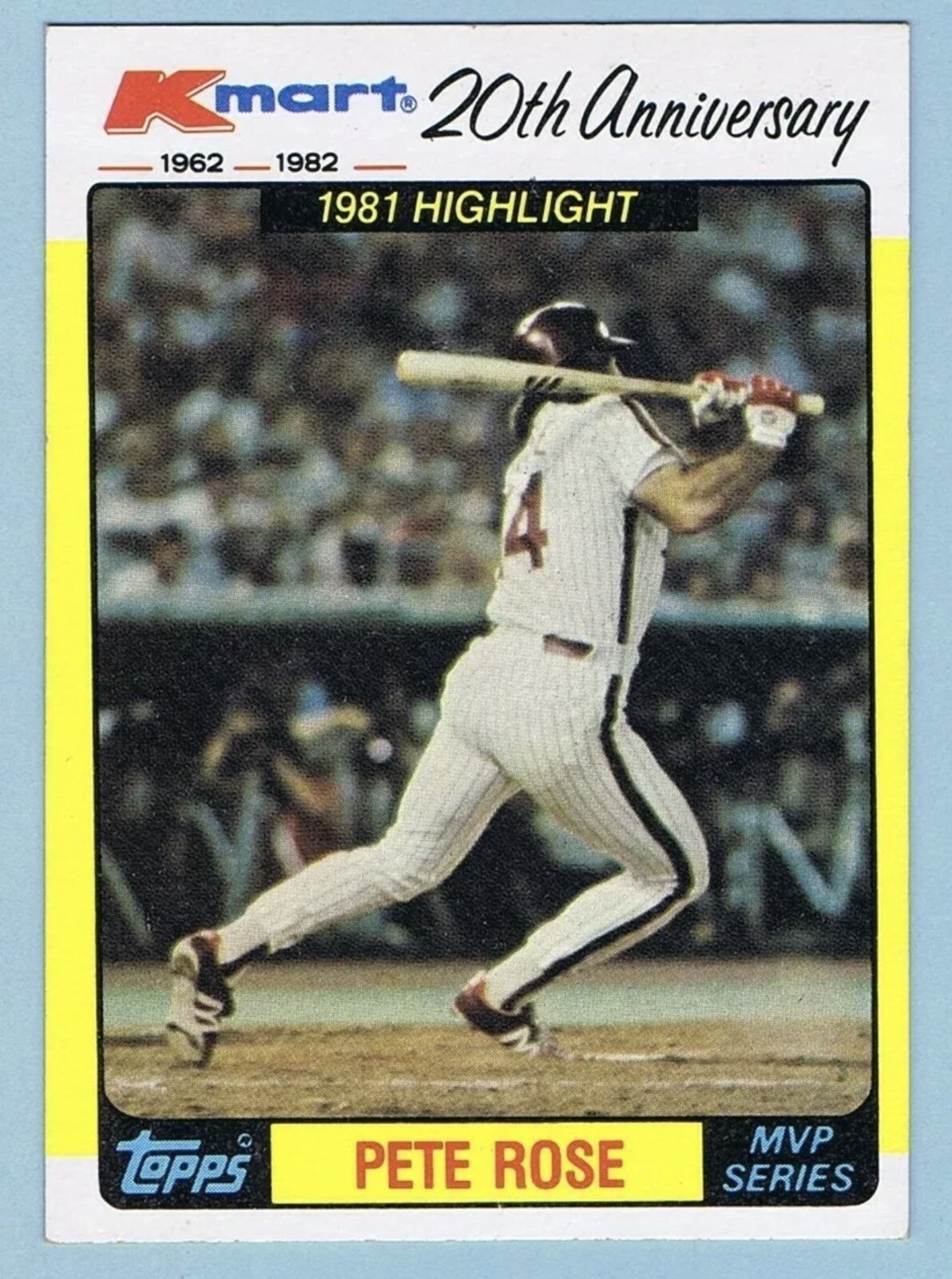 1982 TOPPS KMART BASEBALL #44 PETE ROSE - PHILADELPHIA PHILLIES