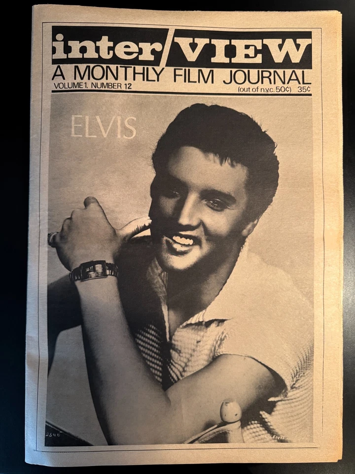 ANDY WARHOL'S INTERVIEW MAGAZINE - Vol 1, No12 - Elvis, Stones, Groupies 1970 EX - Image 2 of 4