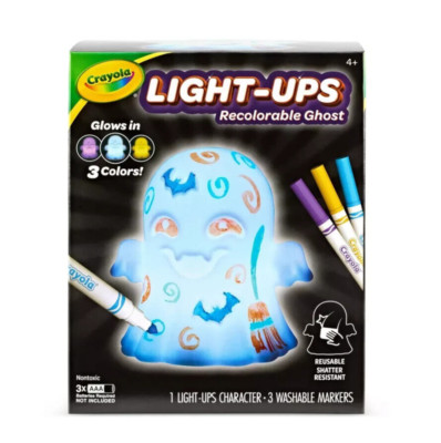 Crayola Light Up Ghost Recolorable Kit with Washable Markers Age 4+