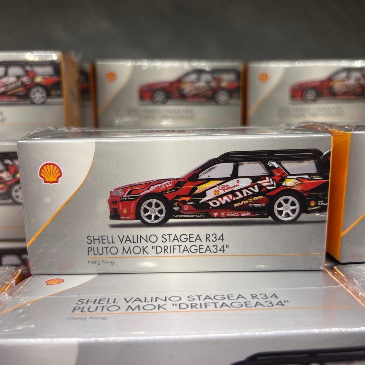1/64 Tiny X POP Race Nissan Stagea R34 Shell Valino Driftagea34
