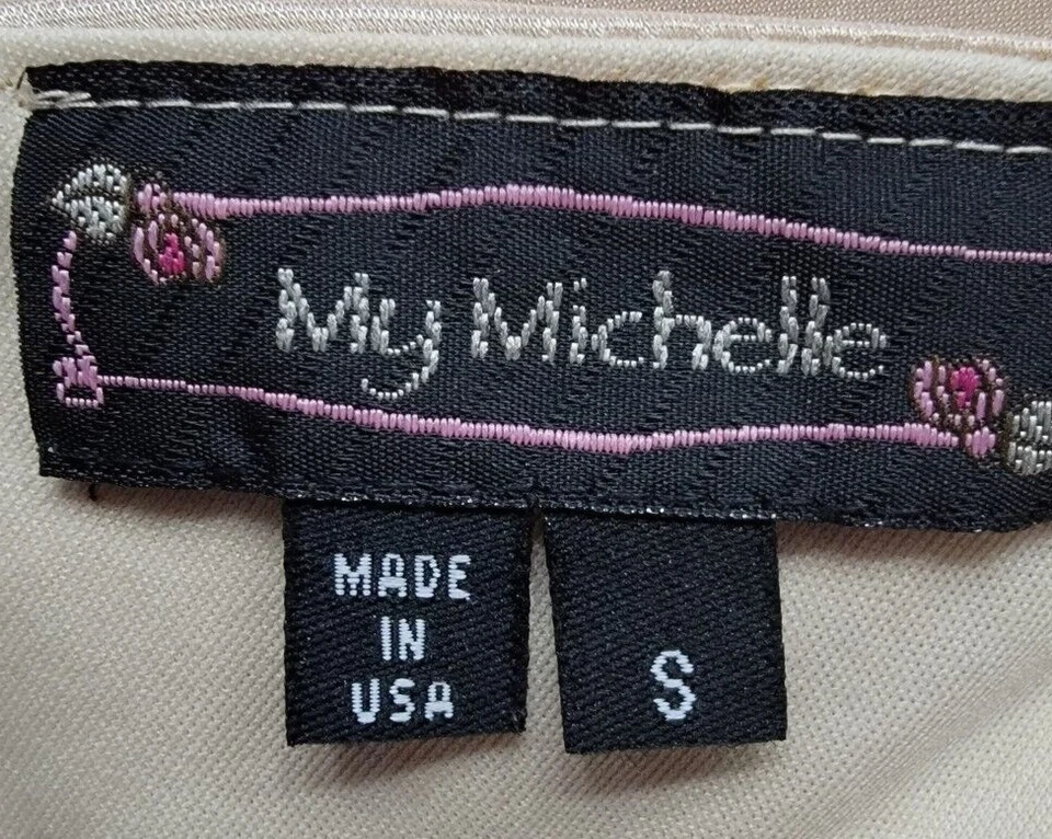 Vestido para mujer My Michelle talla S pequeño dorado Foto 2 de 4