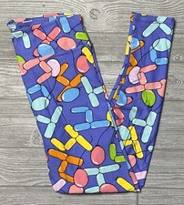 NEW Vintage LuLaRoe TC Tall Curvy Leggings Multicolor Four 4th Birthday Balloons