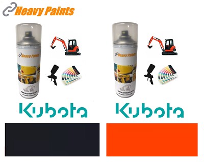 Kubota KX-4 U-Serie Orange & Dunkelblau Bagger Emaille Lack 400ml Aerosol Set