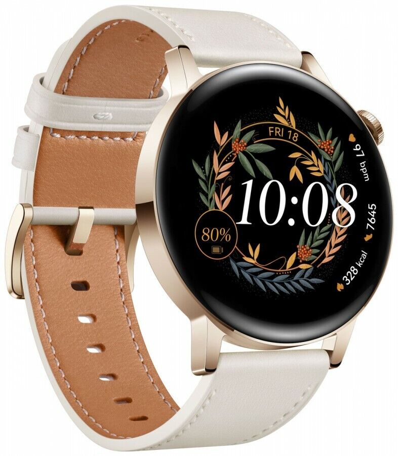 HUAWEI Watch GT3 1.32 42mm Gold Stainless Steel MIL-B19 Smart Watch By  FedEx