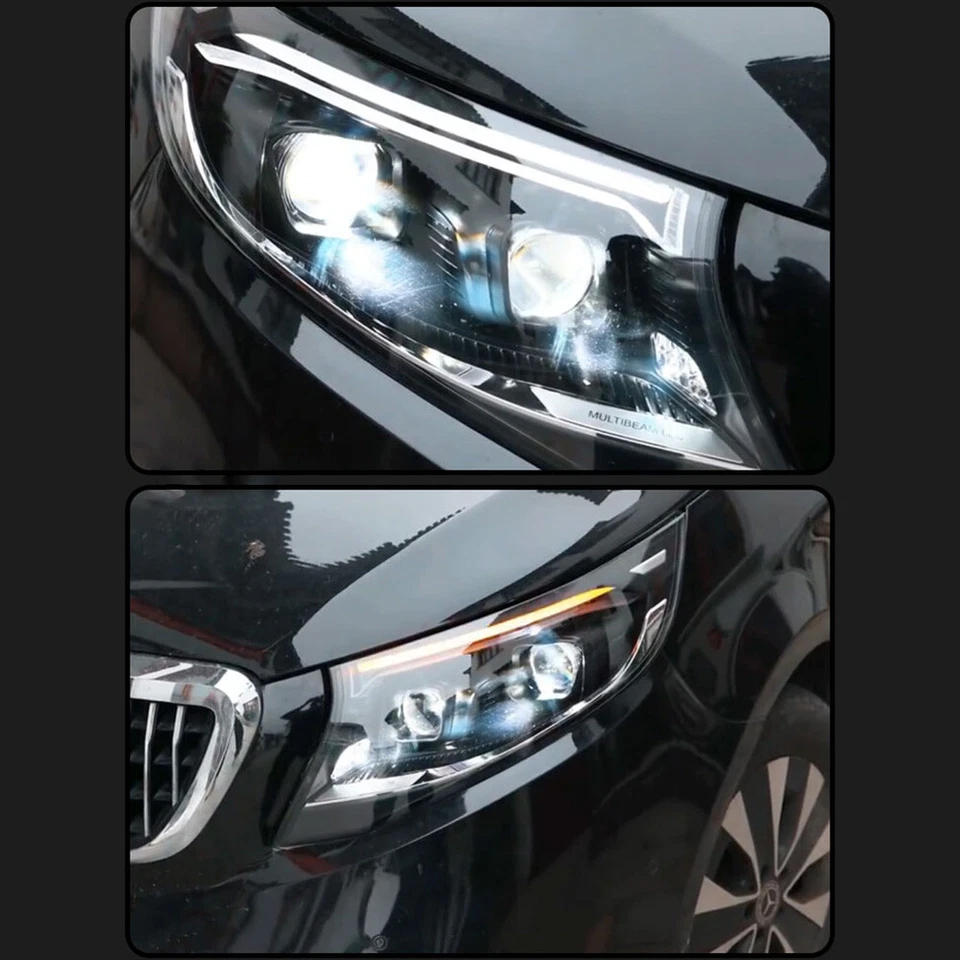 Par de faros delanteros LED para Mercedes Benz Clase V W447 Vito V220 V250 2015-23 Foto 3 de 4