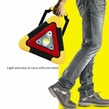 Triangle Flashing LED Work Light Car Road Emergency  / Solar Rechargeable 10.6''
