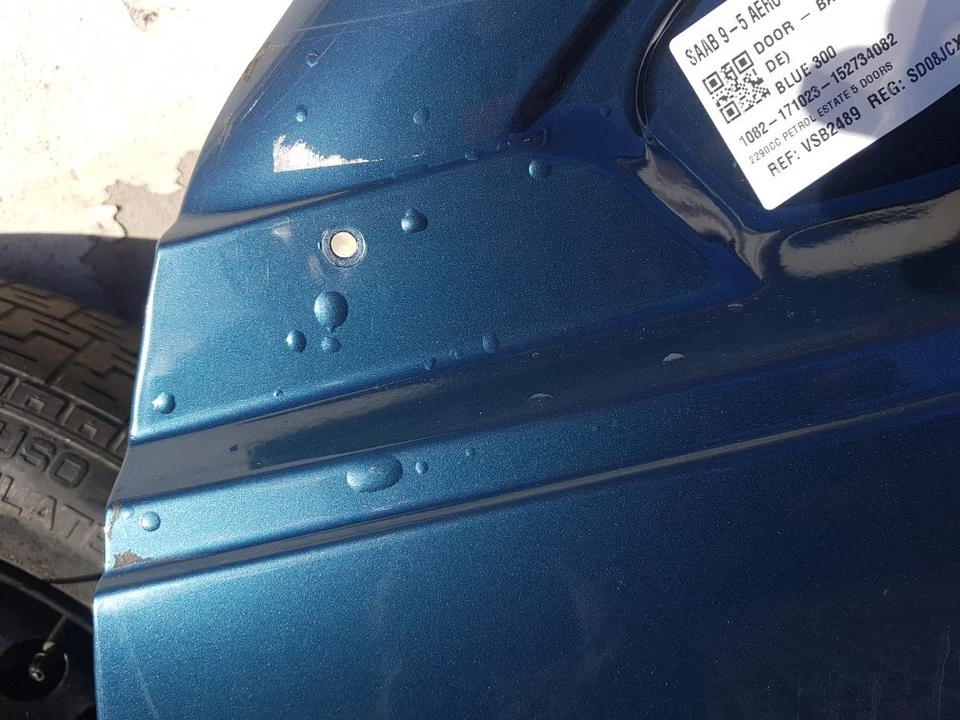 SAAB 9-5 2006 -2009 LH N/S/F PASSENGER FRONT BARE BASIC DOOR BLUE 300 - Изображение 2 из 3