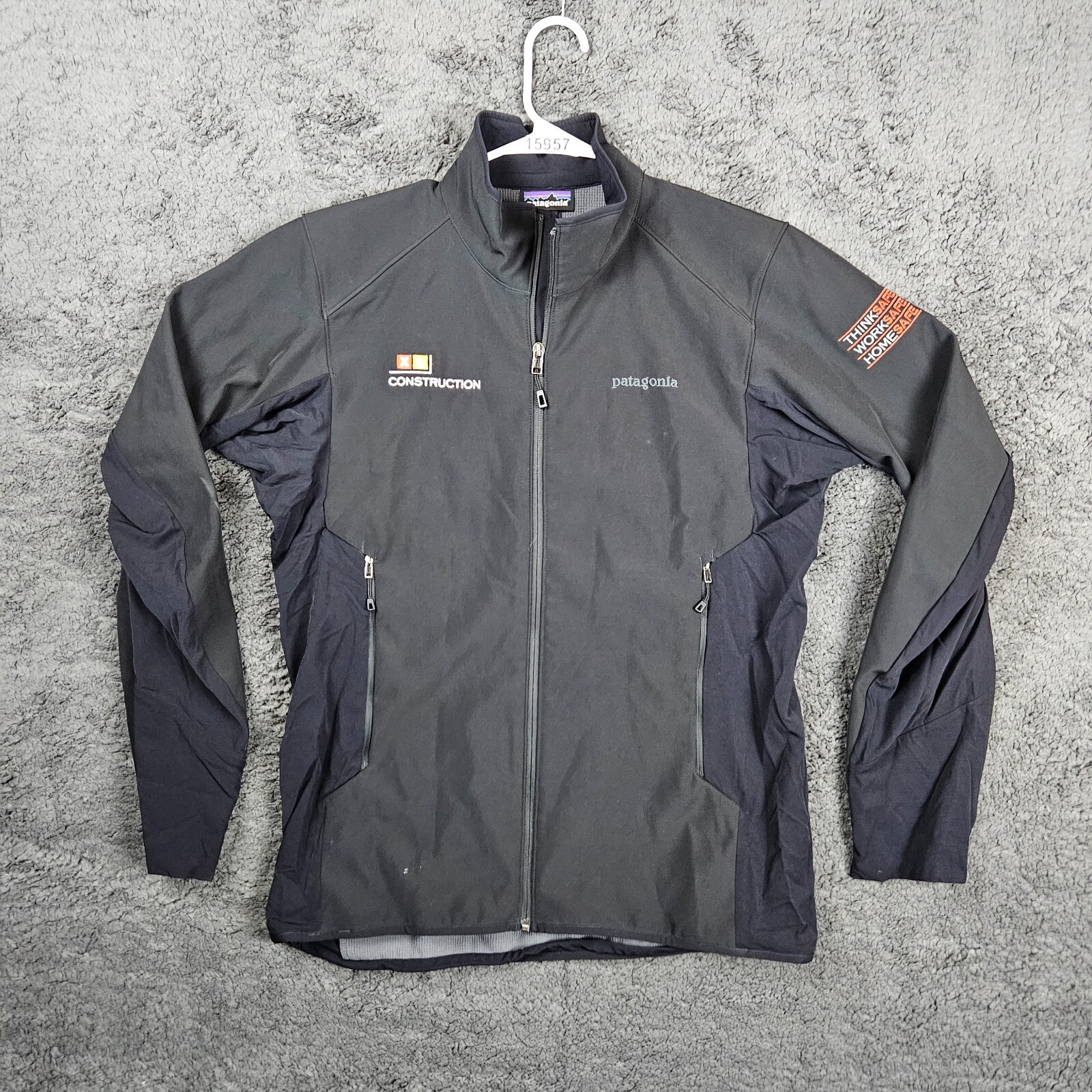 Patagonia Men's Medium Black Polartec Full Zip Jacket for XL Construction Work