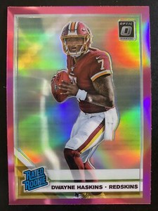 Dwayne Haskins 2019 Donruss Optic Football Pink Prizm Rated Rookie Redskins #151