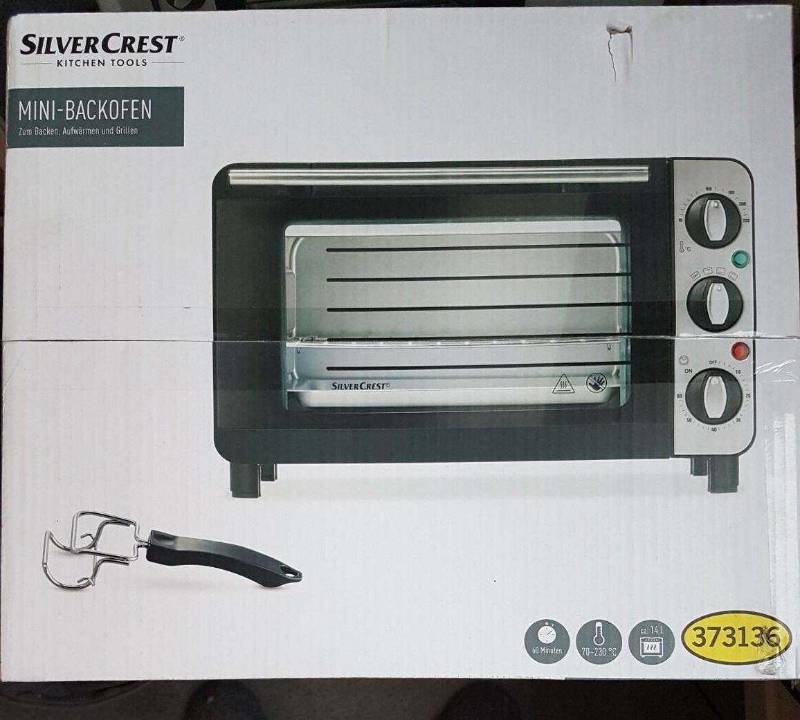 Grill- und Backautomat Mini Backofen Ofen Pizzaofen Singel Küche Student