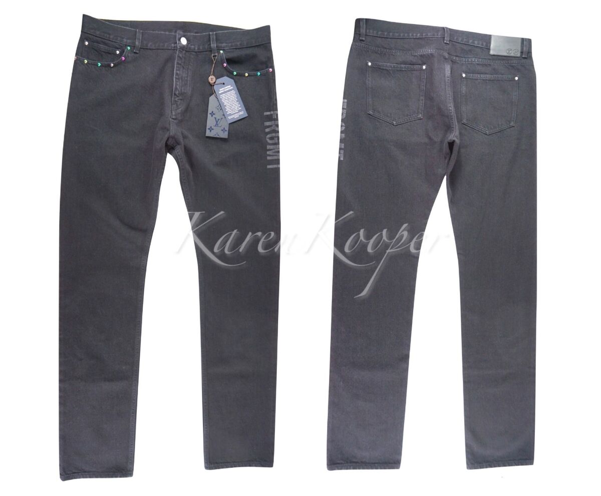 AUTHENTIC NEW W/ TAGS LOUIS VUITTON FRAGMENT MEN BLACK DENIM AUTHENTIC NEW W/ TAGS LOUIS VUITTON FRAGMENT MEN BLACK DENIM