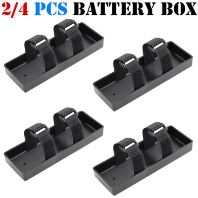 2/4PCS Black Battery Box Tray Case for 1/10 1/8 RC Crawler Axial SCX10 D90 TRX4