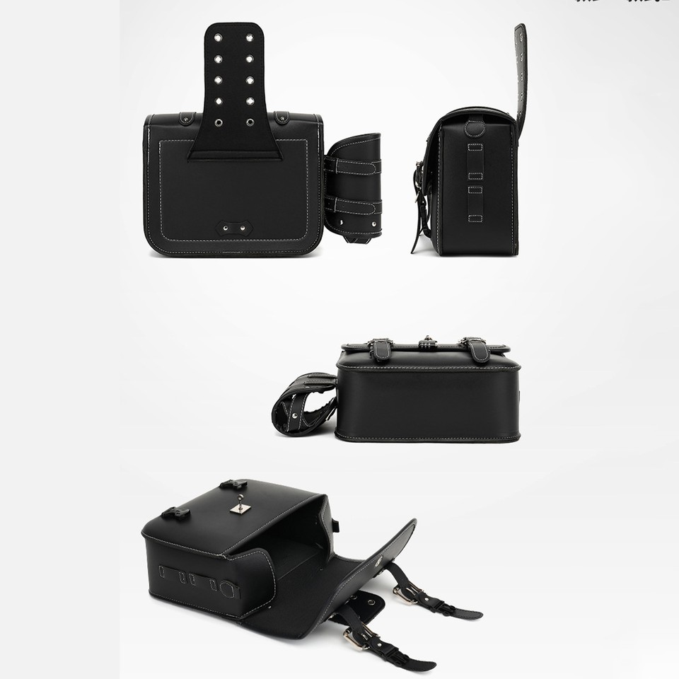 1 Pair Saddlebags Motorcycle Saddle Bags PU Leather Side Bags Luggage