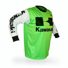 Vintage Style Kawasaki Motocross Jersey MX Enduro AHRMA motorcycle