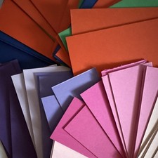 Assorted Multicolor Solid Cardstock Paper Sheets, Matte Finish, Scrap LOT
