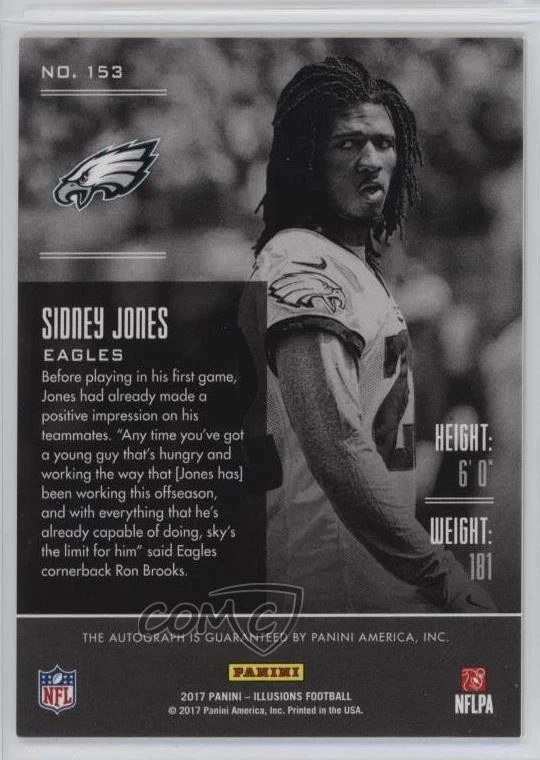 2017 Illusions Signs Trophy Collection Blue /100 Sidney Jones Rookie Auto RC - Image 2 of 2