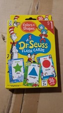 Geddes Dr. Seuss Flash Cards Color and Shapes Kids Preschool Learning 36 Cards
