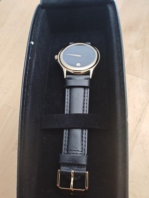 NEW VTG MOVADO MUSEUM Watch 87 E4 0863 Gold Tone Leather Strap New Battery