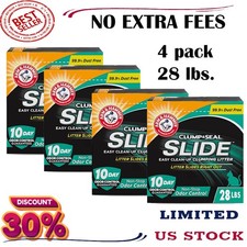 4 pack Arm Hammer Clump Seal Slide Clumping Clay Cat Litter - Low Dust