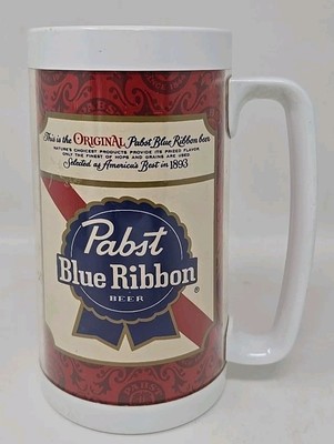 1980's Pabst Blue Ribbon PBR Beer Thermo-Serv Mug U272