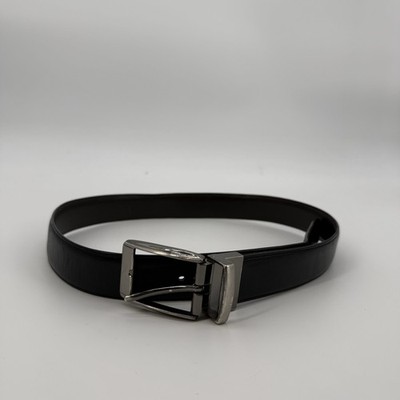 Unbranded Black Leather Silver Tone Classic Size 32 Mens