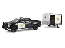 2023 Chevrolet Silverado w/ Trailer - CHP 1:64 Scale Model - Greenlight 32315C