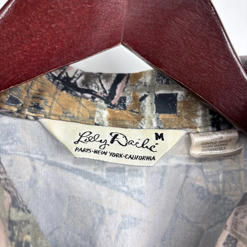 Camisa Polo Vintage Años 70 Lilly Dache Hombres Talla M Psicodélica Disco Grunge Rockabilly Foto 3 de 4