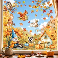 Fensterbilder Herbst Selbstklebend 125 StüCk Deko Aufkleber Wiederverwendbar