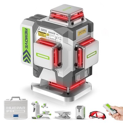 Laser Level, 16 Lines -Leveling 4x360 Red Beam Cross Line Laser Tool, High Ac...