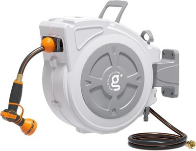 Giraffe Tools 65 ft Retractable Hose Reel with 9 Function Nozzle