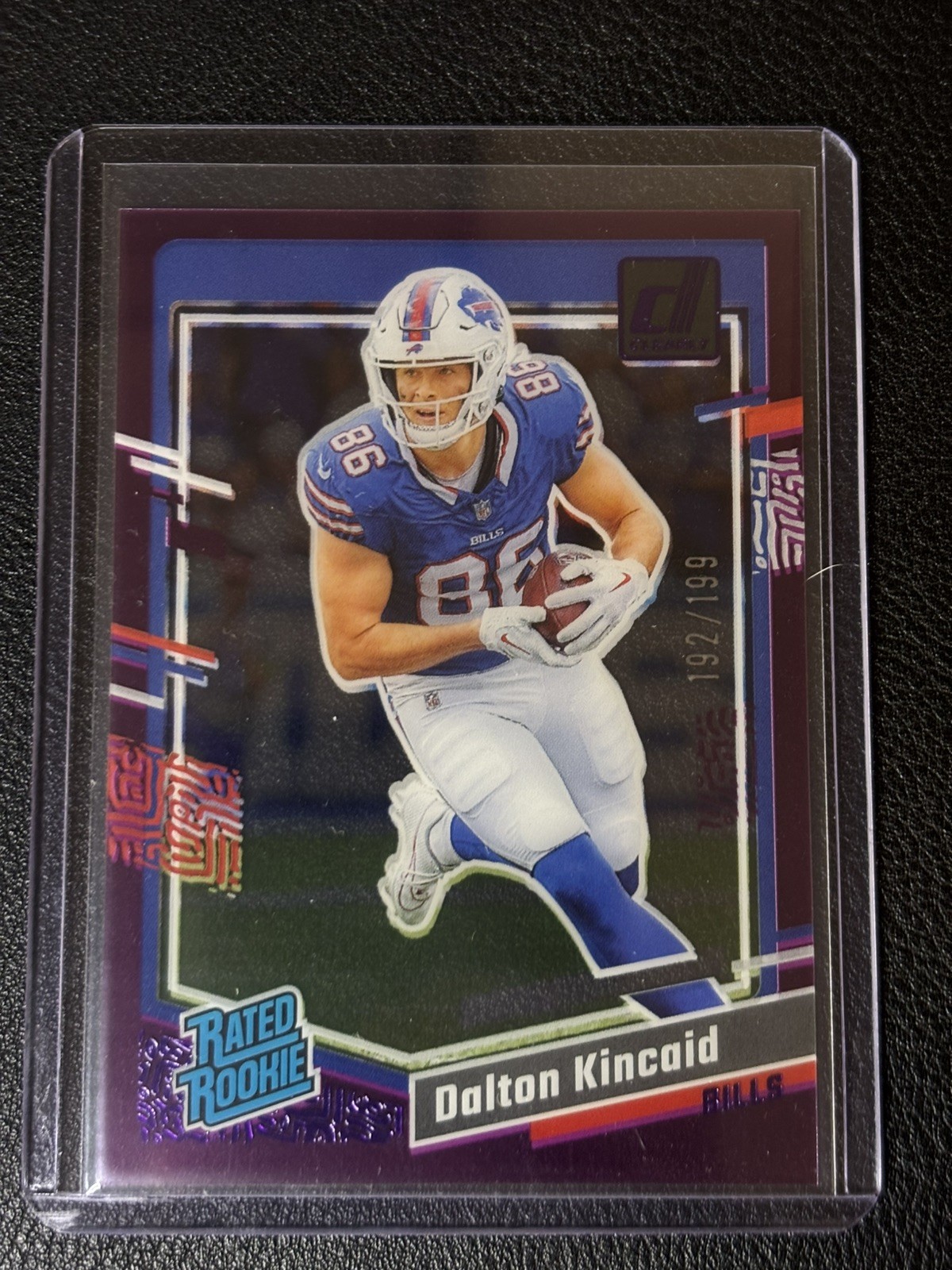 2023 Clearly Donruss #57 Dalton Kincaid Purple RC #/199