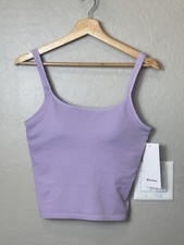 Nwt Lululemon Ebb To Street Scoop Cropped Tank Bc - Llay Lilac Play - Size 10