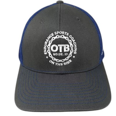 Richardson Trucker Hat Gray Blue OS Snapback OTB Endurance Sports Coaching Boise