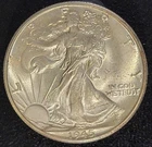 1945 P Philadelphia Mint 50C Walking Liberty Half Dollar AU/BU High Grade