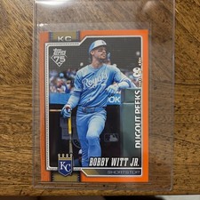 2026 Topps Celebration Bobby Witt Jr. Royals SSP Dugout Peeks Orange #/25
