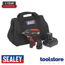Sealey CP1204KIT 12V Impact Wrench Kit 2 Batteries Charger Canvas Bag