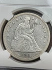 NGC XF40 1866 SEATED LIBERTY DOLLAR MOTTO SCARCE DATE