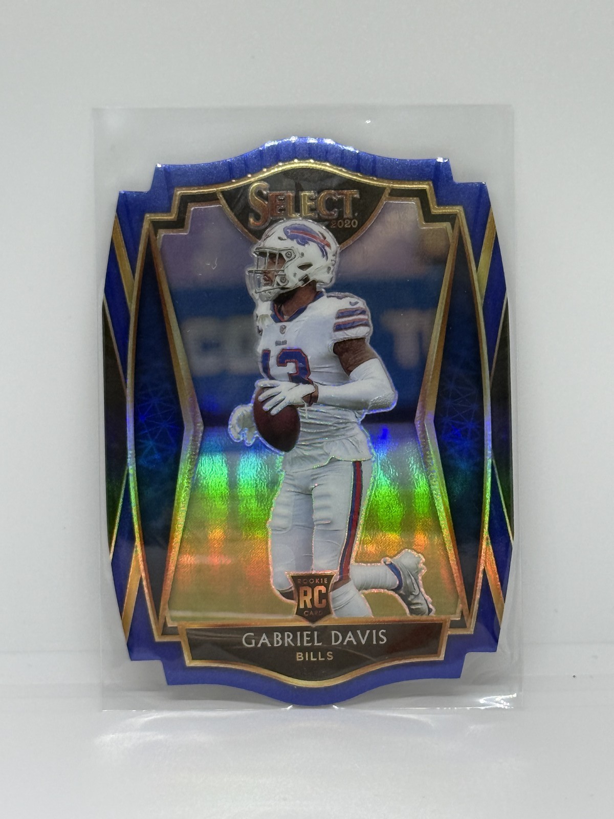 2020 Panini Select #182 Gabriel Davis Blue Prizm Die Cut