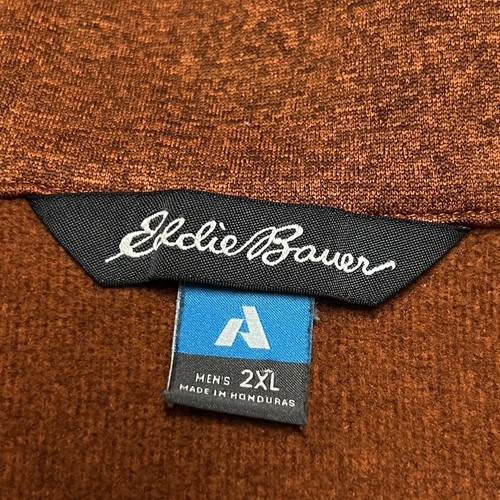 Eddie Bauer Mens XXL Orange Pullover Jacket 1/2 Zip First Ascent Fleece Sweater - Picture 4 of 13