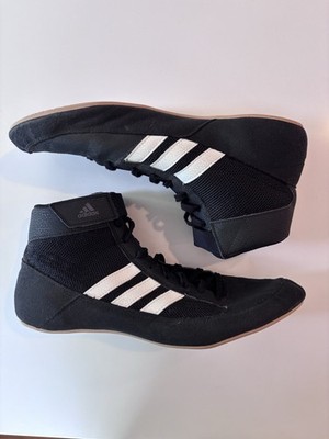 Adidas HVC Black White Wrestling Shoes AQ3325 Men Size US 12