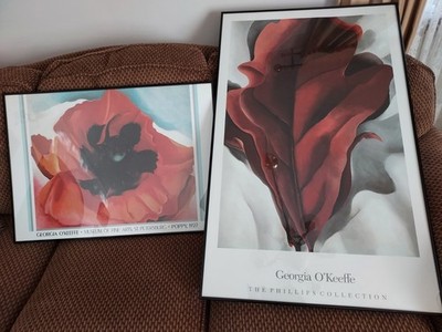 Vintage GEORGIA O'KEEFFE poster and lithography professionaly