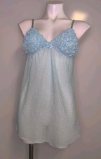 Vintage Cinema Etoile Seductivewear Sheer Floral Ruffle Baby Doll Medium