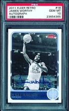 2011 Fleer Retro James Worthy #18 PSA 10 Auto Gem Mint HOF POP 1