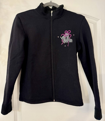 Chloe Noel JT811 Black Fleece Figure Skaing Jacket  - A/M
