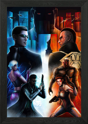 Deus Ex gerahmtes Wandbild Poster Leinwanddruck Bild