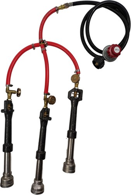 #ad #ad Tripple Gas Forge Burners with Regulator Propane Burner for Metal Black $140.42