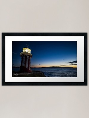 Leuchtturm im Morgengrauen gerahmter Kunstdruck gerahmt Wandbild Poster Leinwanddruck Bild
